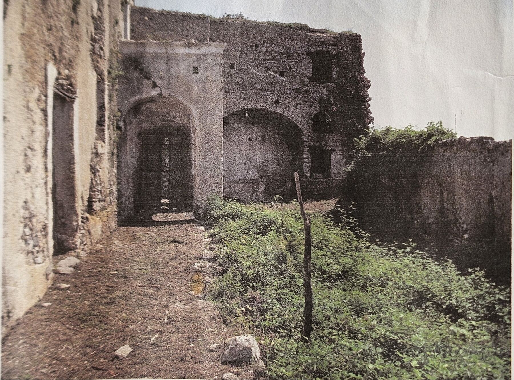 An old fortified door of the villa